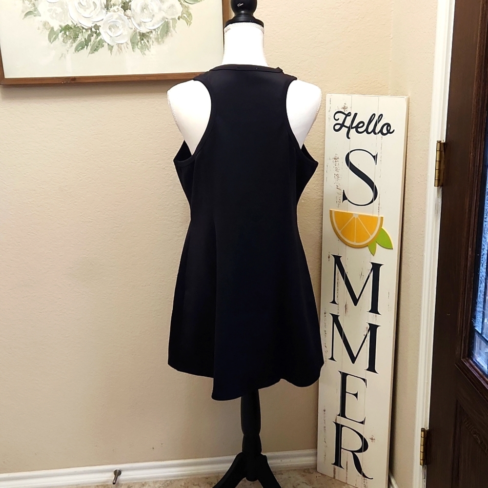 Pink Lily Keep Going Black High Neck Active Dress - Picture 3 of 10